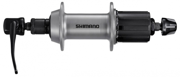 Втулка задн. Shimano TX500, v-br, 36 отв, 8/9, QR, old:135мм, цв. серебр.